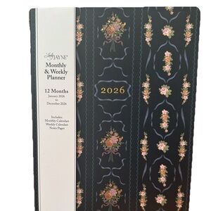 Lady Jayne 2026 Monthly & Weekly Planner  January- Dec 2026- Blue/ Pink 10x8”